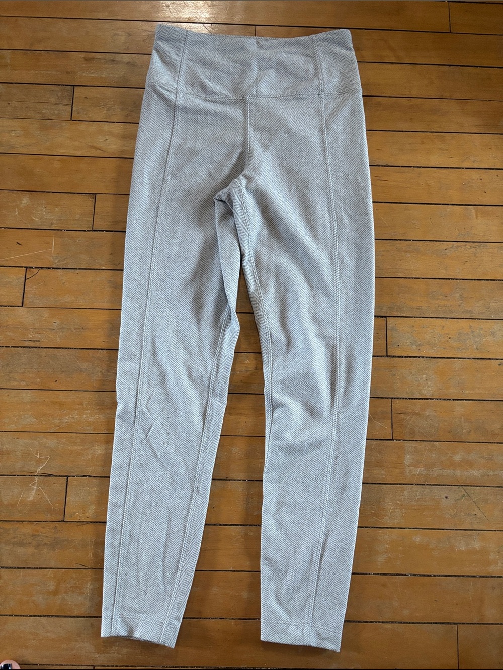 RUC Light Gray Herringbone High-Waist Leggings